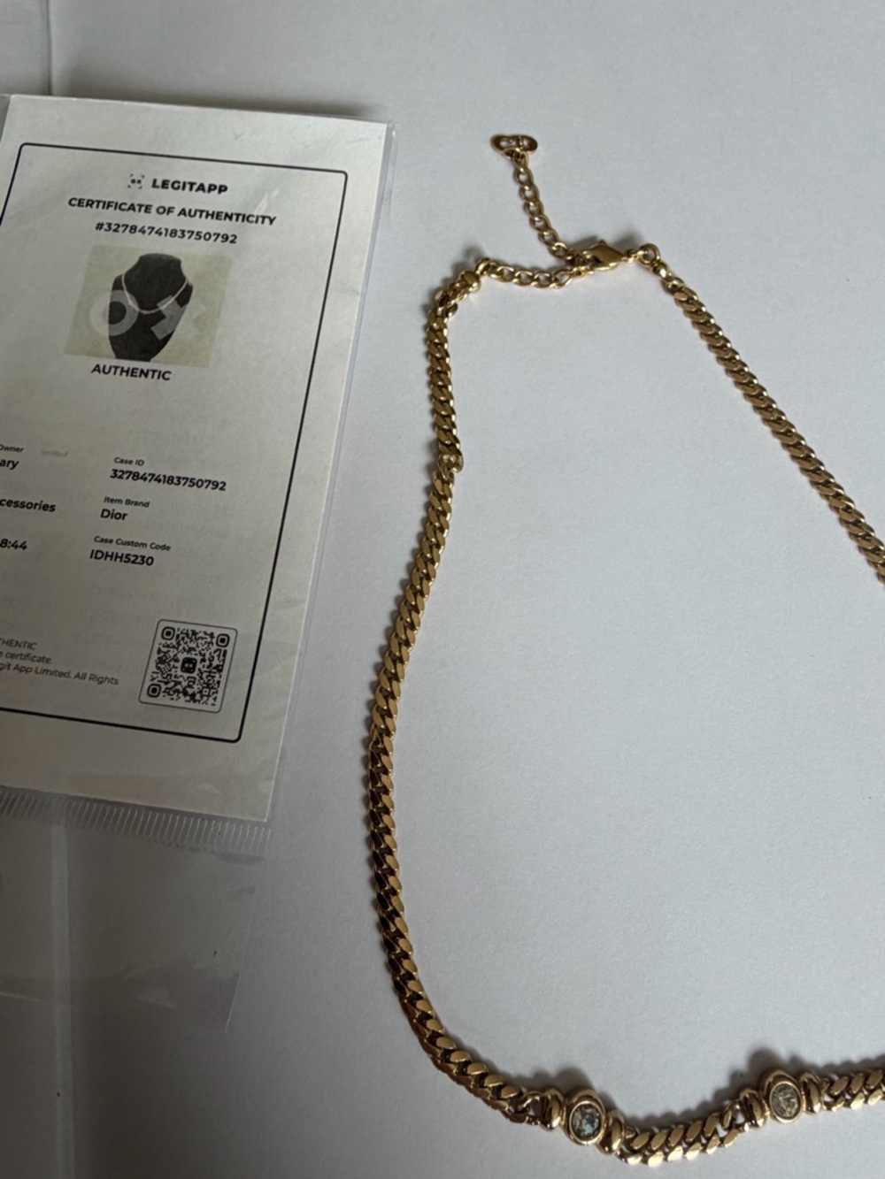 Dior Gold Chain Necklace 18" - Picture 6 of 6